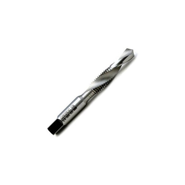 Champion Cutting Tool 1/2in-20 - DT22 Combination Drill & Tap, 20 TPI Threads per Inch, 118 degrees Point, 2 Flute, HSS CHA DT22-1/2-20 - main